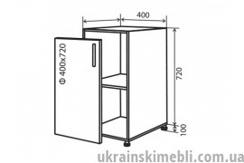 Н3 Тумба 1Д 40 (Кухня Колор Міх Люкс)